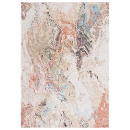 Safavieh 8 x 10 ft. Phoenix 500 Power Loomed Rectangle Area Rug Ivory & Gold Rust PHX504A-8